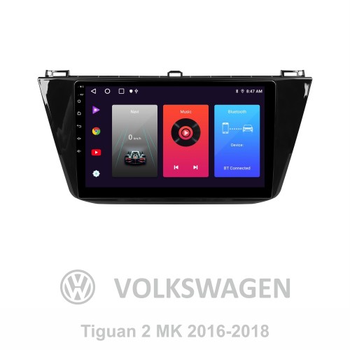 Штатна магнітола SIGMA F10216 ANDROID 10 2+32 Gb Volkswagen Tiguan 2 Mk 2016-2022 (A) 10"