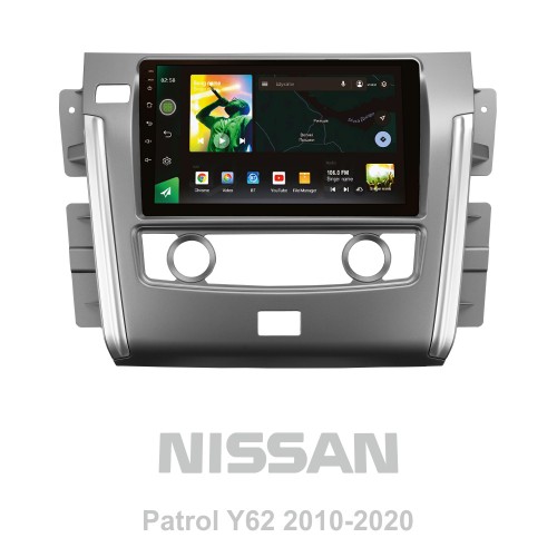 Штатна магнітола SIGMA X10464 ANDROID 10 4+64 Gb 4G DSP Nissan Patrol 6 Y62 2010-2020 (F2) 10"