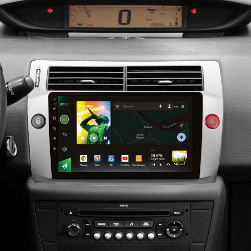 Штатна магнітола SIGMA X9464 ANDROID 10 4+64 Gb 4G DSP Citroen C4 LA LC C-Triomphe C-Quatre 2004-2014 9"