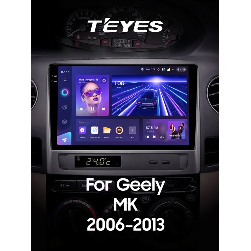 Штатна магнітола Teyes CC3 4+64 Gb Geely MK 1 2006-2013 9" 2k