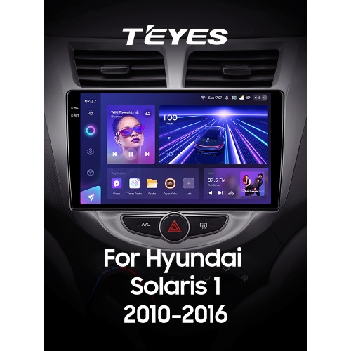 Штатна магнітола Teyes CC3 4+64 Gb Hyundai Solaris 1 2010-2016 9" 2k