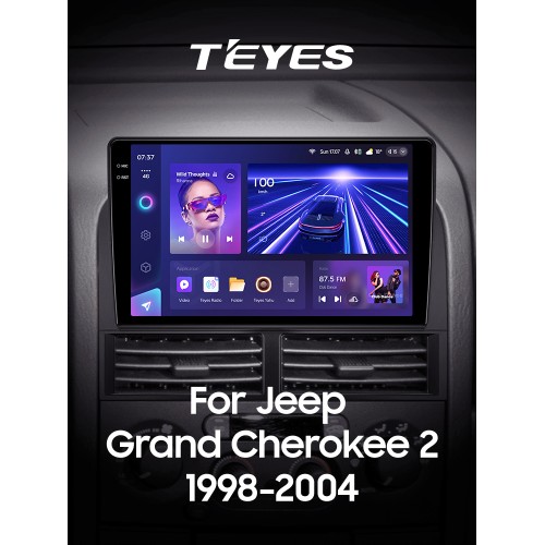Штатна магнітола Teyes CC3 4+64 Gb Jeep Grand Cherokee II WJ (1 Din) 1998-2004 (CAN BUS) 9" 1din 2k (L2)