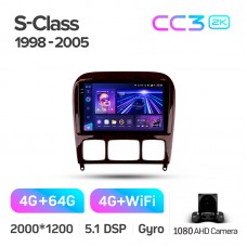 Штатна магнітола Teyes CC3 4+64 Gb Mercedes Benz S-Class W220 VV220 1998-2005 9" 2k (L1)
