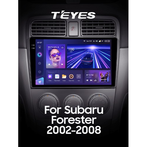 Штатна магнітола Teyes CC3 4+64 Gb Subaru Forester SG 2002-2008 9" 2k