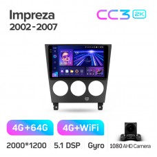 Штатна магнітола Teyes CC3 4+64 Gb Subaru Impreza GD GG 2002-2007 9" 2k