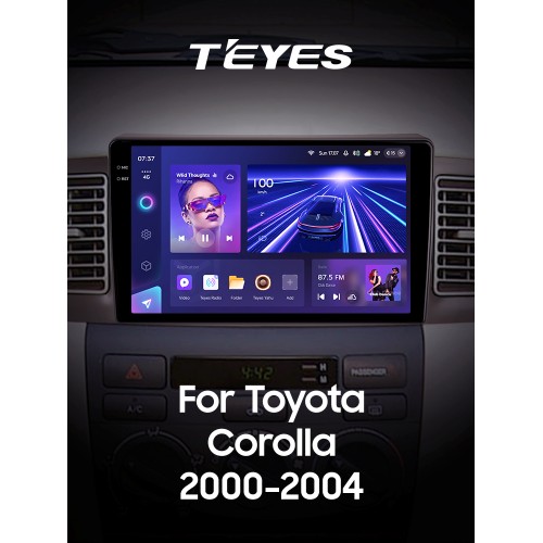 Штатна магнітола Teyes CC3 4+64 Gb Toyota Corolla E130 E120 2000-2004 9" 2k