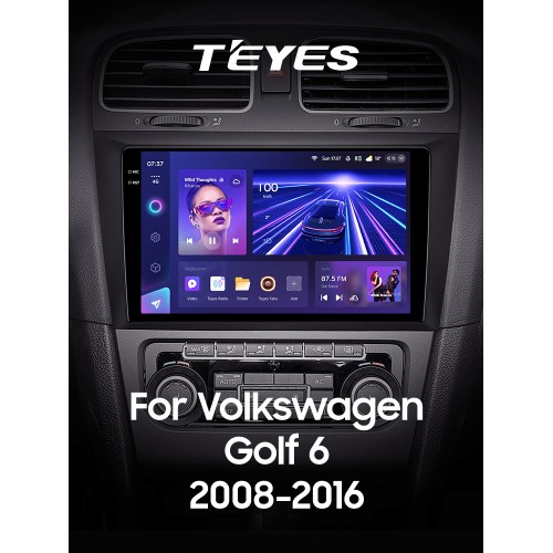 Штатна магнітола Teyes CC3 4+64 Gb Volkswagen Golf 6 2008-2016 9" 2k