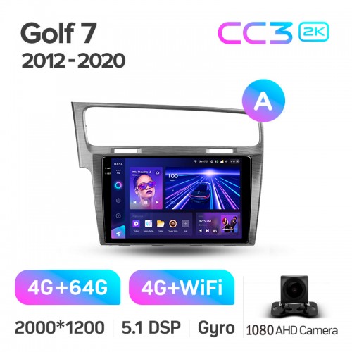 Штатна магнітола Teyes CC3 4+64 Gb Volkswagen Golf 7 MK7 (F1) 2012-2020 10" 2k