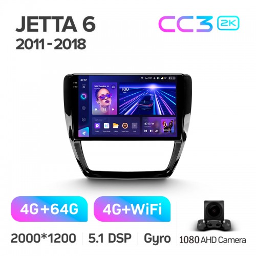 Штатна магнітола Teyes CC3 4+64 Gb Volkswagen Jetta 6 2011-2018 10" 2k