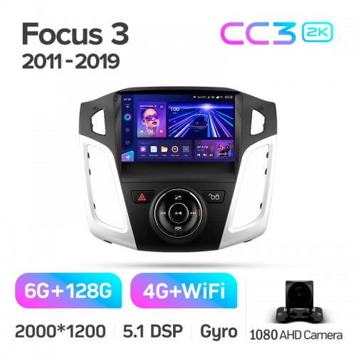 Штатна магнітола Teyes CC3 6+128 Gb Ford Focus 3 Mk 3 2011-2019 9" 2k (L1)