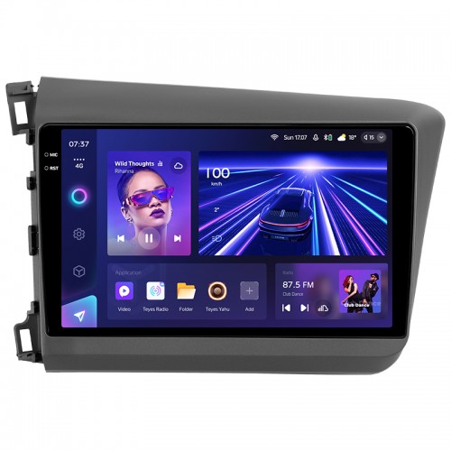 Штатна магнітола Teyes CC3 6+128 Gb Honda Civic 9 FB FK FD 2011-2015 9" 2k