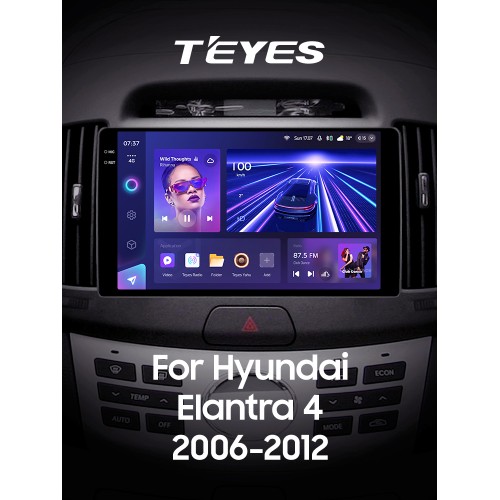 Штатна магнітола Teyes CC3 6+128 Gb Hyundai Elantra 4 HD 2006-2012 9" 2k