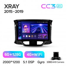 Штатна магнітола Teyes CC3 6+128 Gb LADA Xray 2015-2019 9" 2k