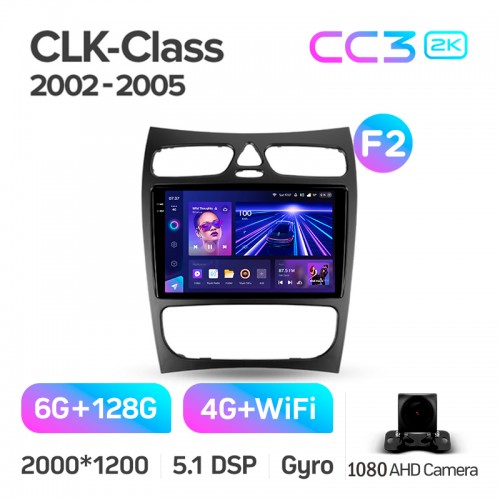 Штатна магнітола Teyes CC3 6+128 Gb Mercedes Benz C Class S203 CL203 W203 (F1) 2000-2004 9" 2k (L1)