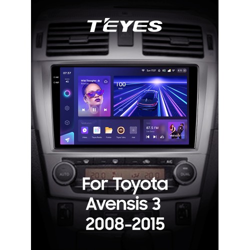 Штатна магнітола Teyes CC3 6+128 Gb Toyota Avensis 3 2008-2015 (F1) 9" 2k