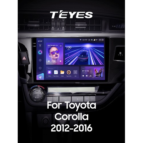 Штатна магнітола Teyes CC3 6+128 Gb Toyota Corolla 11 2012-2016 (B) 10" 2k