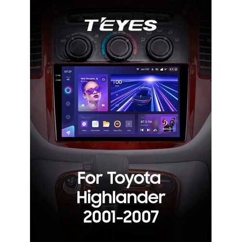 Штатна магнітола Teyes CC3 6+128 Gb Toyota Highlander 1 XU20 2001-2007 9" 2k (L1)