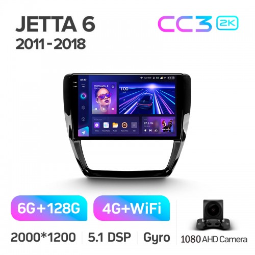 Штатна магнітола Teyes CC3 6+128 Gb Volkswagen Jetta 6 2011-2018 10" 2k