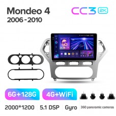 Штатна магнітола Teyes CC3 6+128 Gb з коловим оглядом 360° Ford Mondeo 4 2006-2010 10" 2k