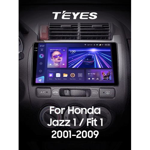 Штатна магнітола Teyes CC3 6+128 Gb з коловим оглядом 360° Honda Jazz 1 GD Fit 1 2001 - 2009 9" 2k