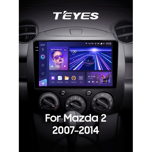 Штатна магнітола Teyes CC3 6+128 Gb з коловим оглядом 360° Mazda 2 DE 2007-2014 9" 2k