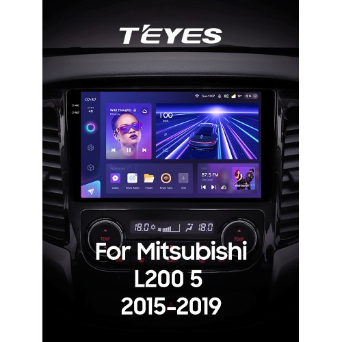Штатна магнітола Teyes CC3 6+128 Gb з коловим оглядом 360° Mitsubishi L200 5 (F2) (Automatic air conditioning) 2015-2019 9" 2k