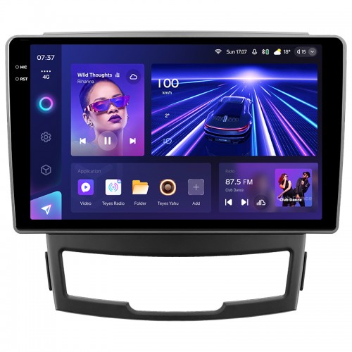 Штатна магнітола Teyes CC3 6+128 Gb з коловим оглядом 360° SsangYong Korando 3 Actyon 2 2010-2013 9" 2k