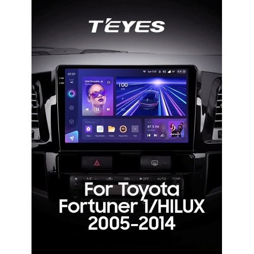 Штатна магнітола Teyes CC3 6+128 Gb з коловим оглядом 360° Toyota Fortuner 1 AN50 AN60 HILUX Revo Vigo (F2) 2005-2007 9" 2k