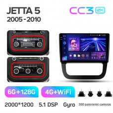 Штатна магнітола Teyes CC3 6+128 Gb з коловим оглядом 360° Volkswagen Jetta 5 2005-2010 (F3) 10" 2k Штатна магнітола Teyes CC3 6+128 Gb з коловим оглядом 360° Volkswagen Jetta 5 2005-2010 (F3) 10" 2k