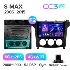 Штатна магнітола Teyes CC3 6+128 Gb Ford S-MAX 1 2006-2015 (F2) 9" 2k