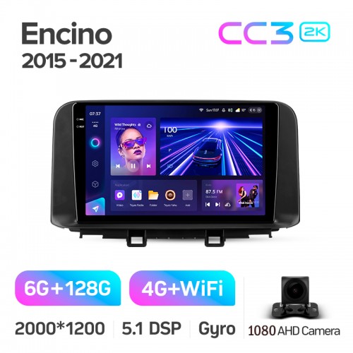 Штатна магнітола Teyes CC3 6+128 Gb Hyundai Encino 2018-2019 10" 2k