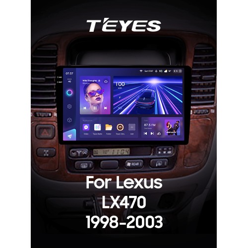 Штатна магнітола Teyes CC3 6+128 Gb з коловим оглядом 360° Lexus LX470 J100 (F2) 1998-2003 10" 2k (L2)