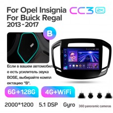 Штатна магнітола Teyes CC3 6+128 Gb з коловим оглядом 360° Opel Insignia 1 Buick Regal 2013-2017 (B) 9" 2k