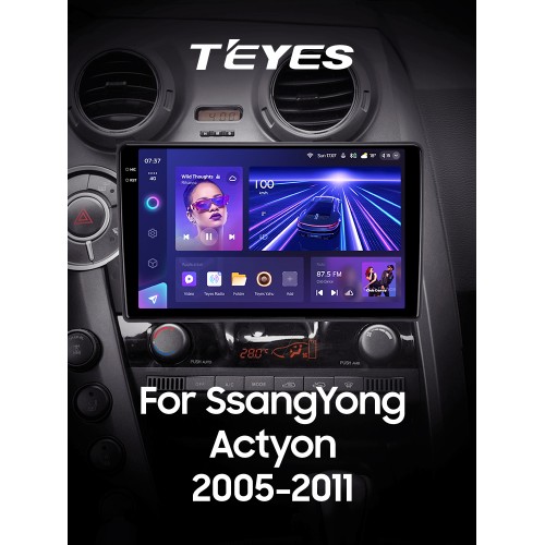 Штатна магнітола Teyes CC3 6+128 Gb SsangYong Actyon C100 2005-2011 9" 2k