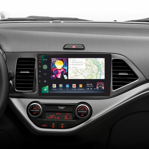 Штатна магнітола SIGMA PRO 9464 ANDROID 10 4+64 Gb 4G DSP Kia Morning 2011-2017 9"