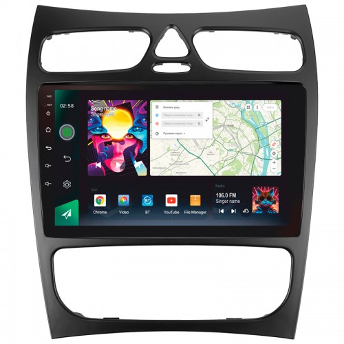 Штатна магнітола SIGMA PRO 9464 ANDROID 10 4+64 Gb 4G DSP Mercedes Benz CLK Class C209 A209 (F2) 2002-2005 9" (L1)