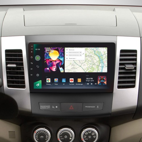 Штатна магнітола SIGMA PRO 9464 ANDROID 10 4+64 Gb 4G DSP Mitsubishi Outlander 2 CW0W 2005-2013 / Citroen C-Crosser 1 2007-2013 / Peugeot 4007 (A) 9"