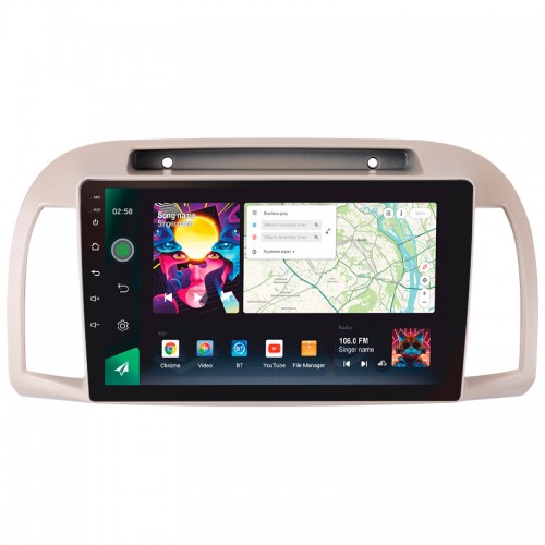 Штатна магнітола SIGMA PRO 9464 ANDROID 10 4+64 Gb 4G DSP Nissan March 3 K12 2002-2010 9"