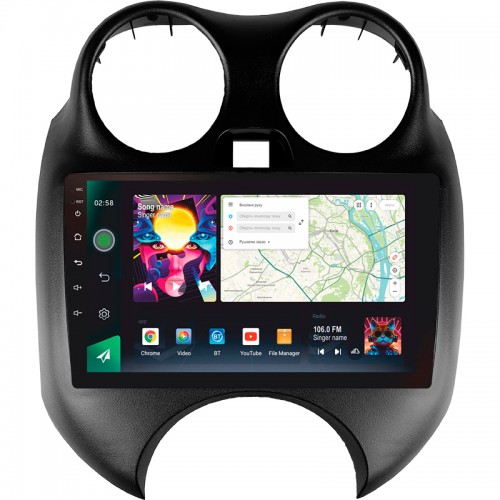 Штатна магнітола SIGMA PRO 9464 ANDROID 10 4+64 Gb 4G DSP Nissan March K13 2010-2013 9"