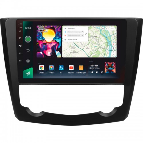 Штатна магнітола SIGMA PRO 9464 ANDROID 10 4+64 Gb 4G DSP Renault Kadjar 2015-2017 9"