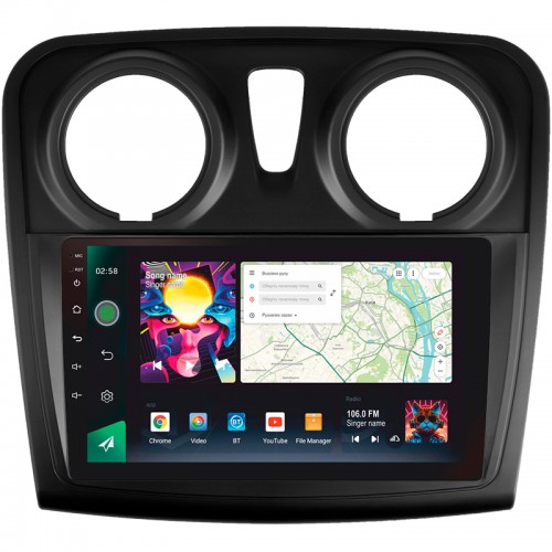 Штатна магнітола SIGMA PRO 9464 ANDROID 10 4+64 Gb 4G DSP Renault Logan 2 2012-2022 Sandero 2 2013-2022 (F2) (A) 9"