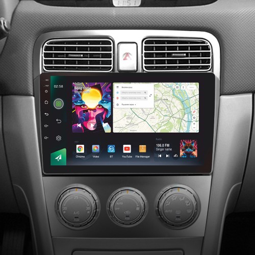 Штатна магнітола SIGMA PRO 9464 ANDROID 10 4+64 Gb 4G DSP Subaru Forester SG 2002-2008 9"