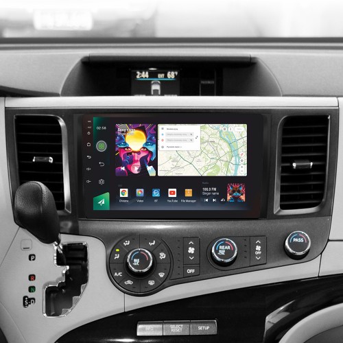 Штатна магнітола SIGMA PRO 9464 ANDROID 10 4+64 Gb 4G DSP Toyota Sienna 3 XL30 2010 - 2014 9"