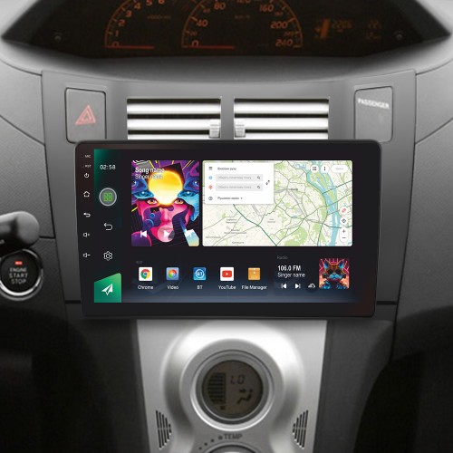 Штатна магнітола SIGMA PRO 9464 ANDROID 10 4+64 Gb 4G DSP Toyota Yaris XP90 2005-2012 (F1) 9"
