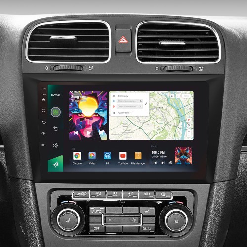 Штатна магнітола SIGMA PRO 9464 ANDROID 10 4+64 Gb 4G DSP Volkswagen Golf 6 2008-2016 9"