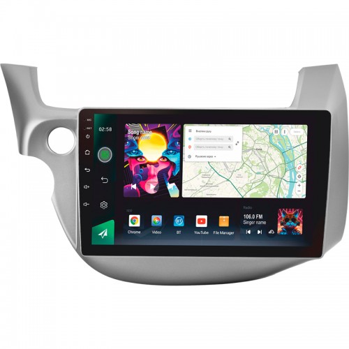 Штатна магнітола SIGMA PRO 10464 ANDROID 10 4+64 Gb 4G DSP Honda Jazz 2 GG Fit 2 GE 2007 - 2014 10"