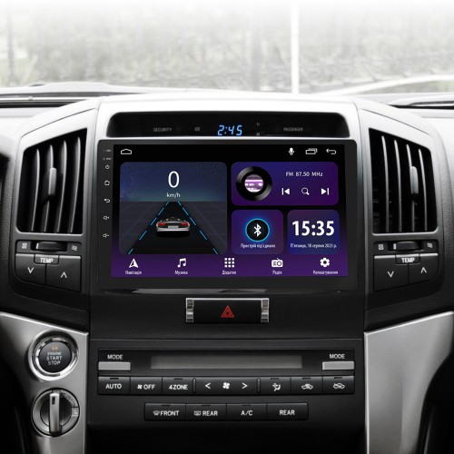 Штатна магнітола SIGMA E10232 ANDROID 10 2+32 Gb Toyota Land Cruiser 11 200 (F1) 2007-2015 10"