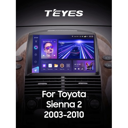 Штатна магнітола Teyes CC3 6+128 Gb Toyota Sienna 2 II XL20 2003-2010 9" 2k