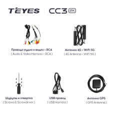 Стандартна проводка для автомагнітоли CC3 Teyes
