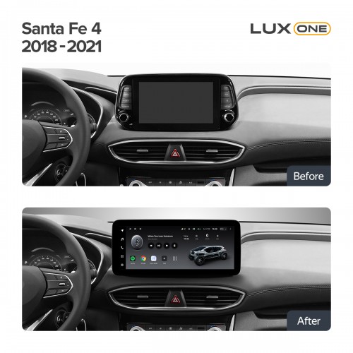 Штатна магнітола Teyes LUX ONE 4+32 Gb Hyundai Santa Fe 4 2018-2021 12.3" (L1)
